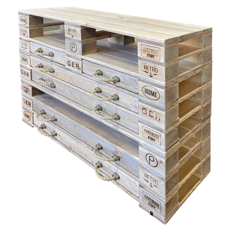 Highboard Kommode aus Paletten-Palettenmöbel 31