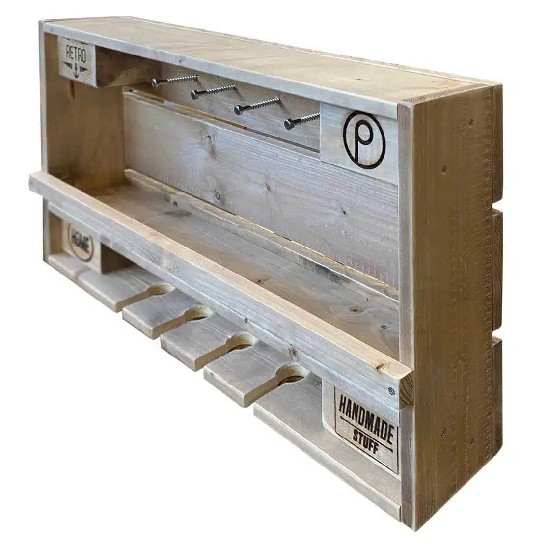 ᐅ Tassen - Gläser Regal aus Paletten mit Ablage