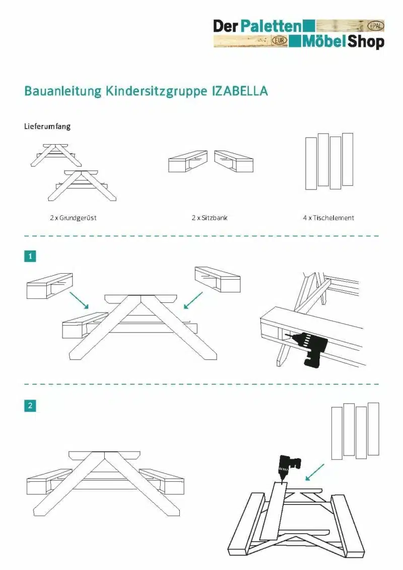 Kindersitzbank-Bank aus Paletten-Palettenmöbel