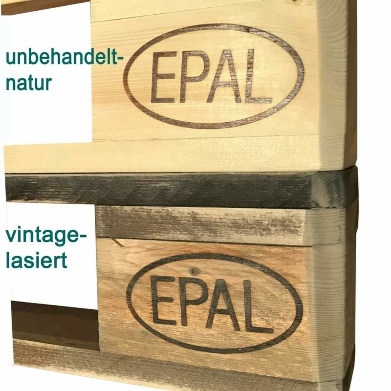 Palettenmöbel Behandlung-vintage lasiert-unbehandelt natur-Produktinfo