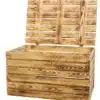holztruhe geflammt truhe deckel