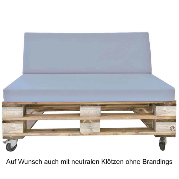 ᐅ Lounge aus Paletten 2Sitzer Schräge Lehne Palettenmöbel