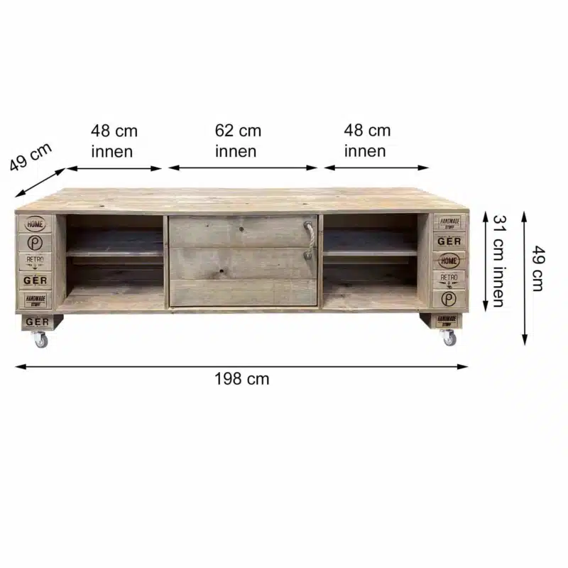 tv board paletten sideboard