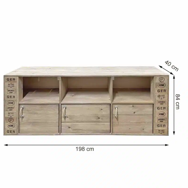 Große Kommode-TV-Schrank-Sideboard-Palettenmöbel