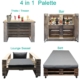 Palettenmöbel 4in1-Möbel Paletten System