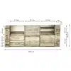 Palettenmöbel Kommode-Sideboard-Schrank aus Paletten