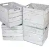 Holzkisten Regal Ikea Kallax vintage weiss