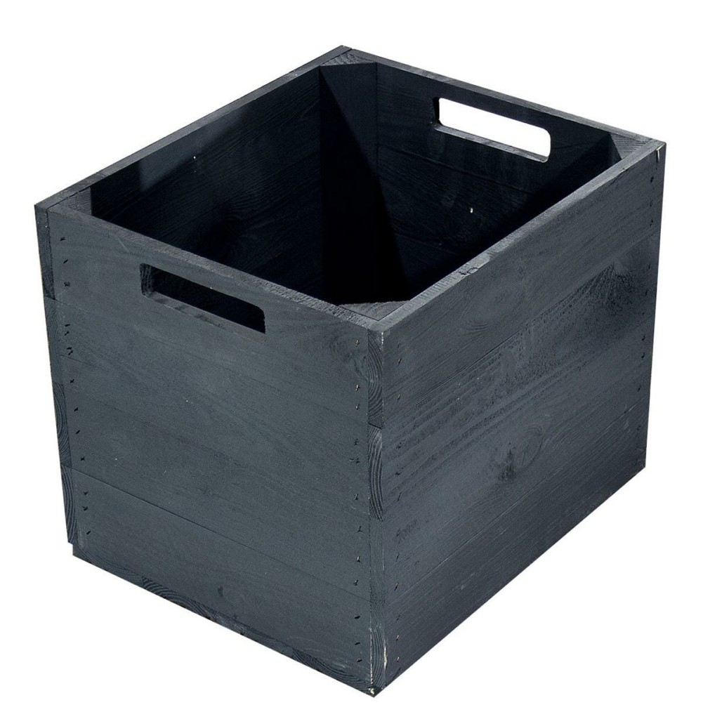 ᐅ Schwarze Holzkiste passend für das Ikea Kallax Regal