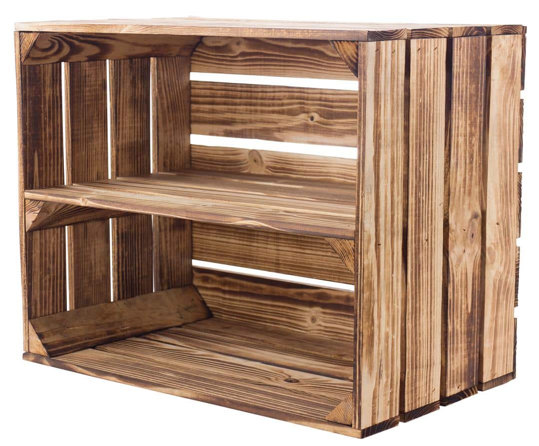 ᐅ 6er Set - Sparpaket geflammte Kisten für Schuh,- oder Bücherregal