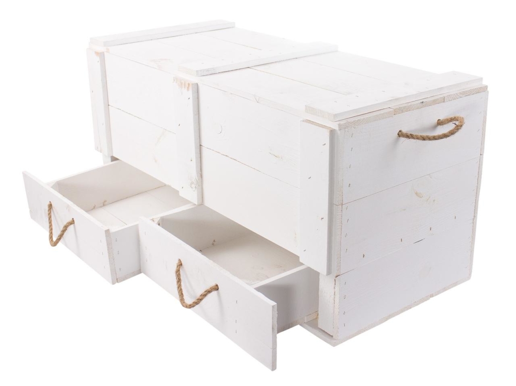 Truhe Holz Klein 2er Set Weiße Holztruhen – Obstkisten, Schatzkisten Oder Spielkisten, Landhausstil, Maße Ca. 40x50x30cm Schatzkiste Holz Landhausstil