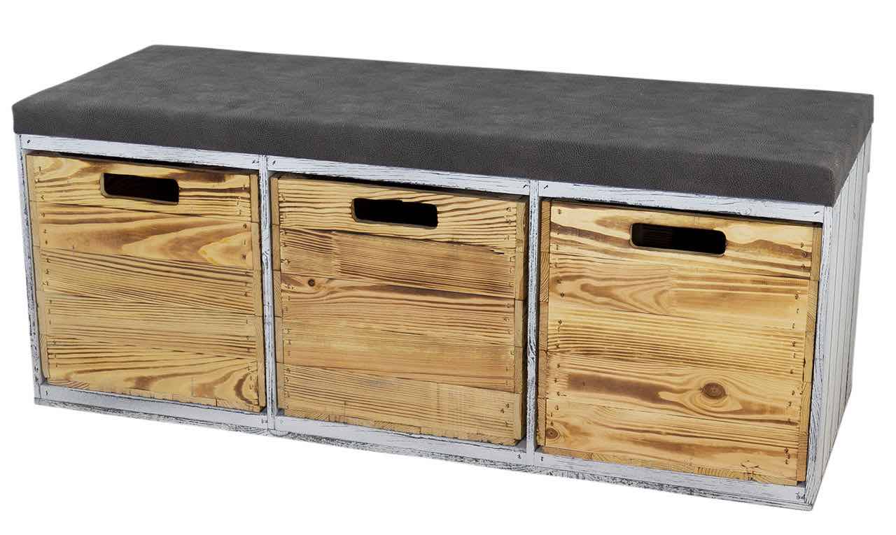áá Holzbank Mit Sitzmoglichkeit In Shabby Kallax Sitzbank