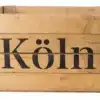 Holzkiste mit Aufdruck Köln