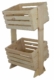 Holzkisten Regal in hellem Holz