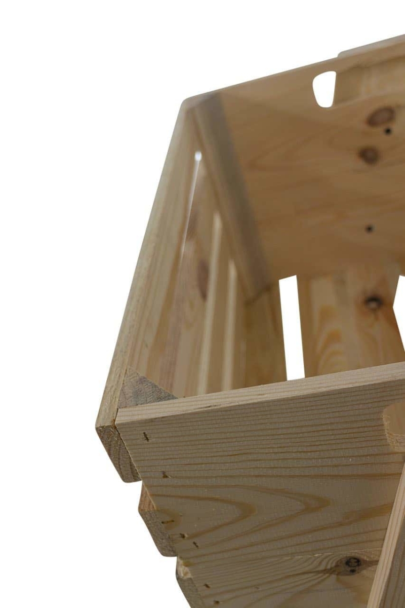 Holzkisten Regal in hellem Holz