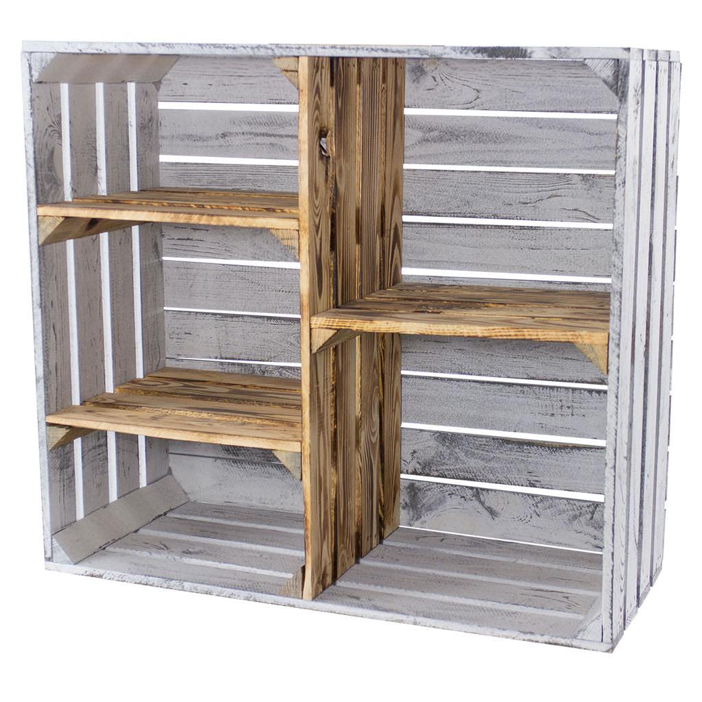 ᐅᐅ Vintage Holzkisten Regal - viel Stauraum | Holzkisten Möbel