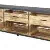 Holzkisten Kommode in geflammt mit Schubladen