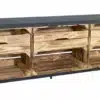 Holzkisten Kommode in geflammt mit Schubladen