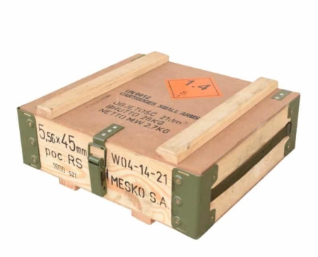 Munitionskiste aus Holz und Metall