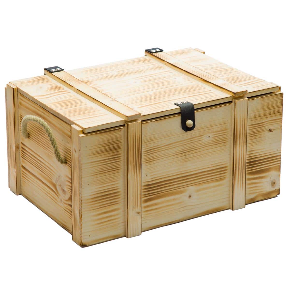 Weinkiste 12er Geschenkkiste Aus Holz Geflammt Weinbox