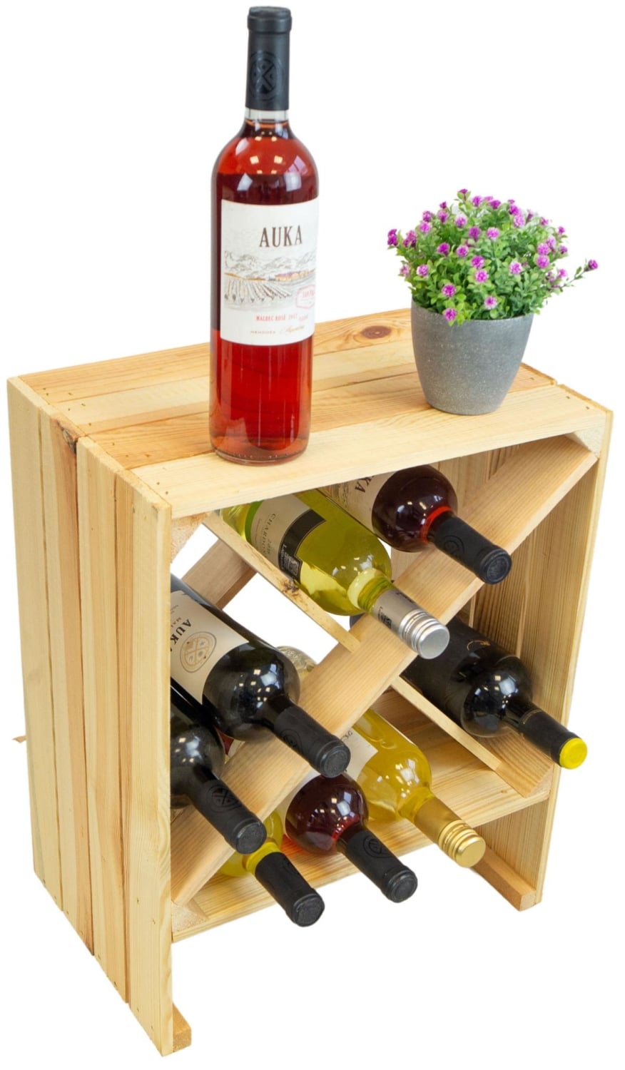 2x Weinregale Für Kühlschrank | Stapelbare Flaschenhalter Blau Grau