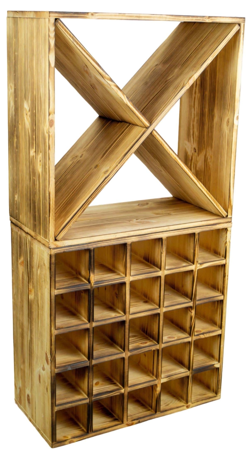 weinregal-weinstaender-weinkiste-flaschenlagerung-geflammt-aus-holz