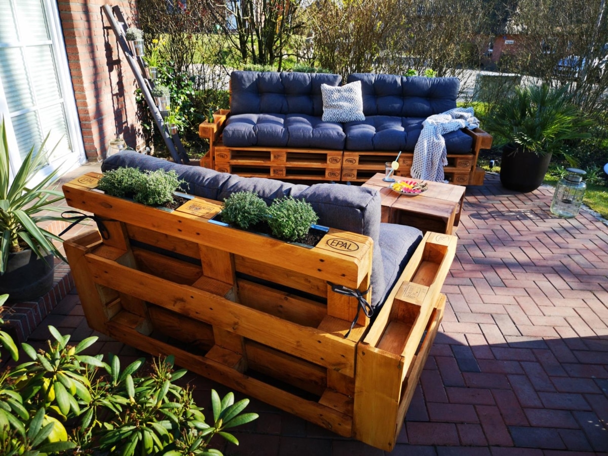 Palettensofa DIY Set Paletten Lounge selber bauen