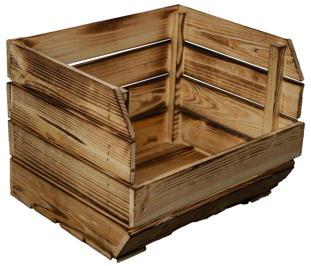 Oairse Blumentopf Set 2er - Rechteckige Holzkisten, Shabby Chic, Mit Kunststoffeinsatz