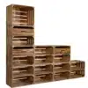 flurregal-mit-schubladen-schuhregal-holzkisten-geflammt-obstkisten-weinkisten